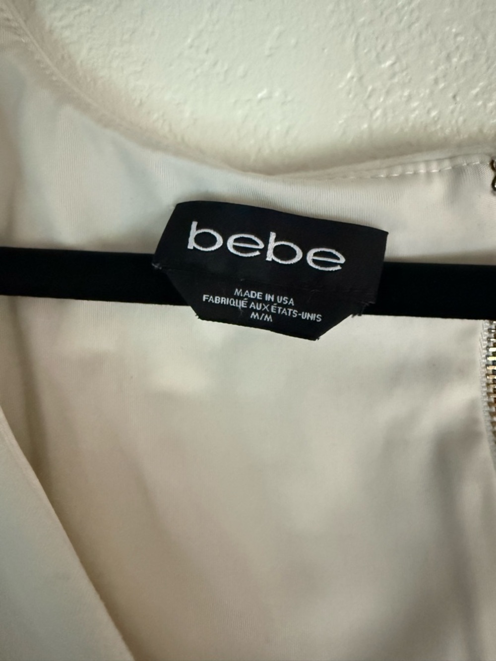 bebe White Cropped Wrap V-Neck Long Sleeve Top - Picture 3 of 5